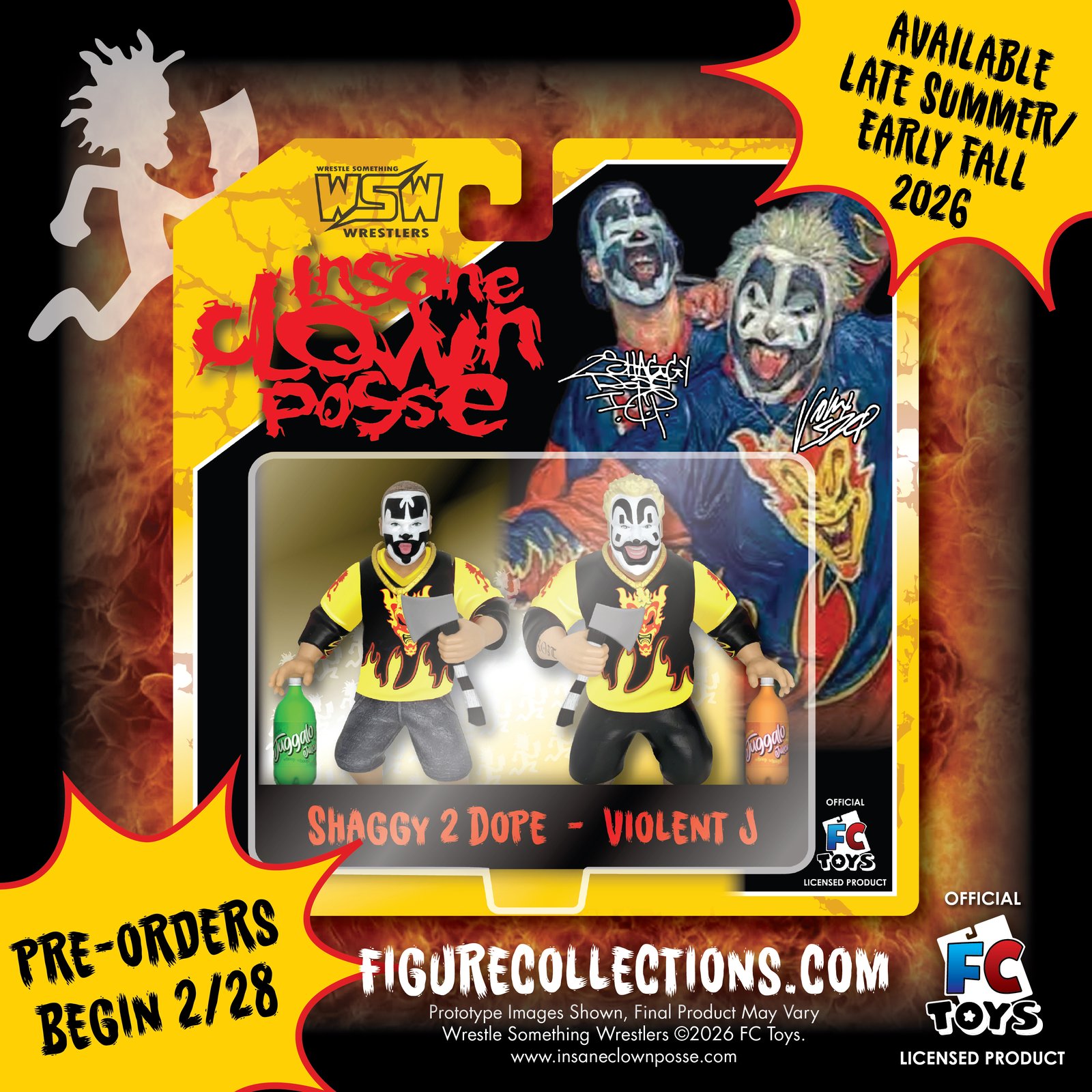JAKE JECKEL INSANE CLOWN POSSE SHAGGY 2 DOPE & VIOLENT J 4.5 INCH